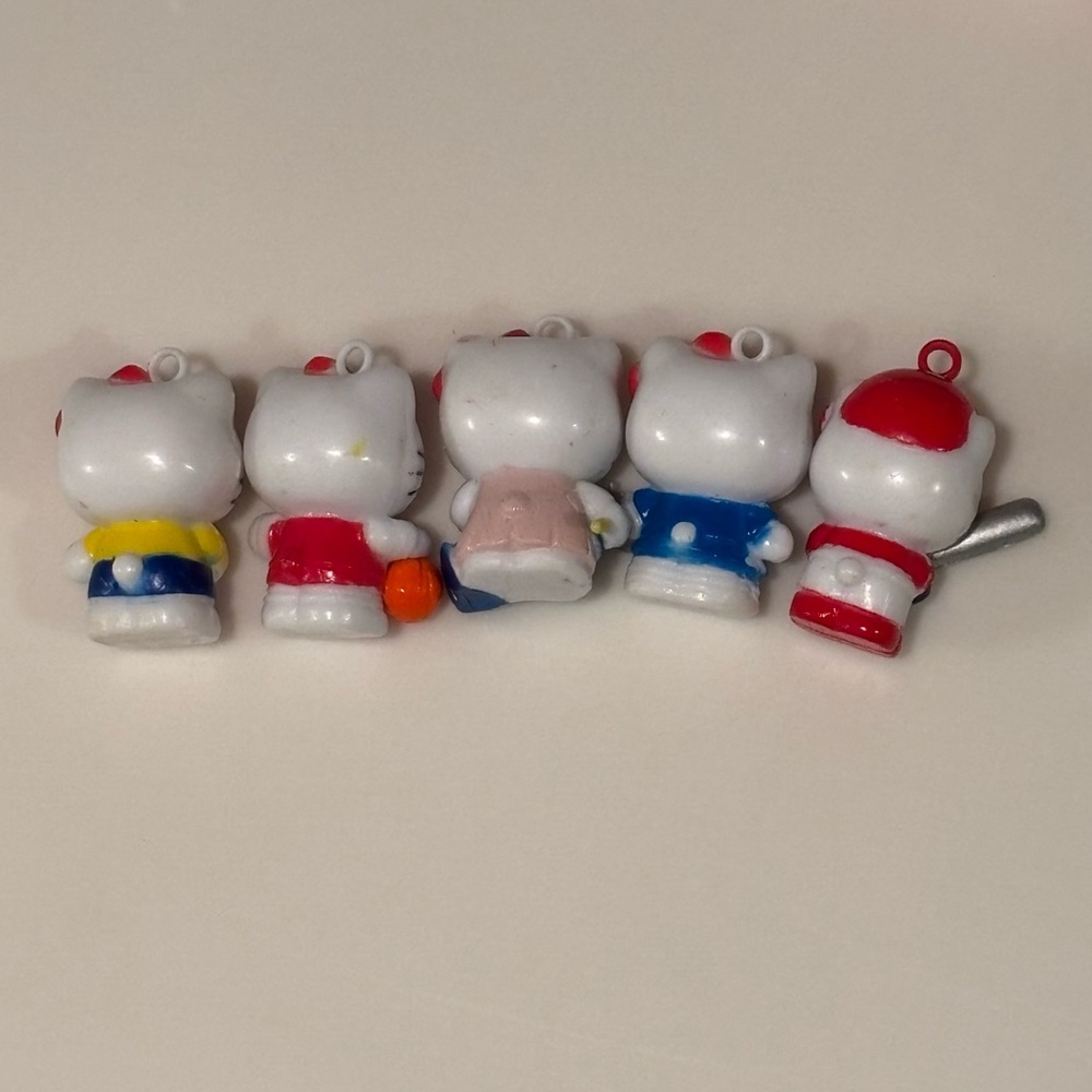 Vintage Hello Kitty Sports Mini Charm Lot Sanrio Tennis Baseball Basketball 1” - Picture 2 of 5